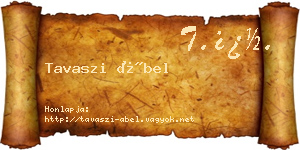 Tavaszi Ábel névjegykártya